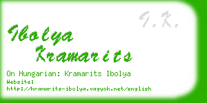 ibolya kramarits business card